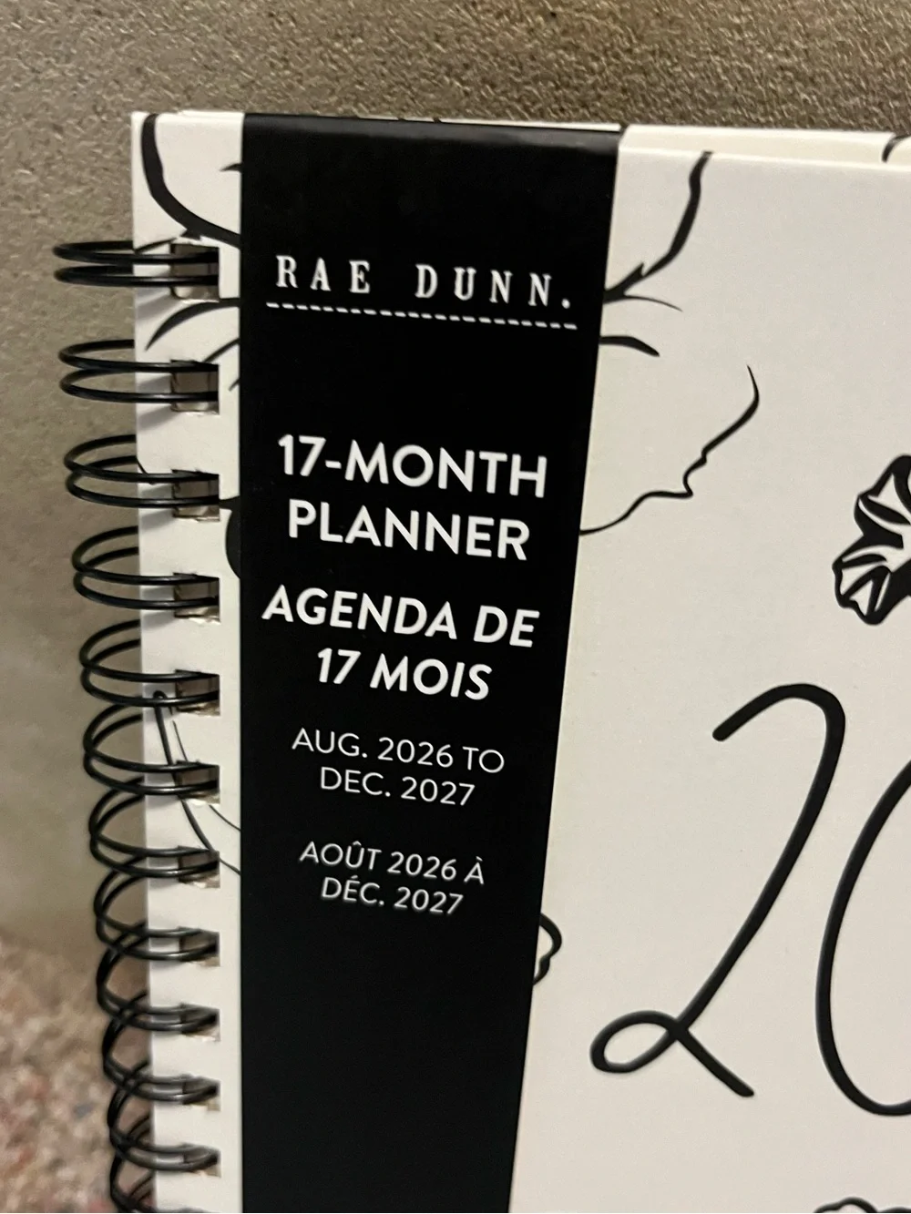 🆕 Rae Dunn 2027 Floral  Planner 17 Month